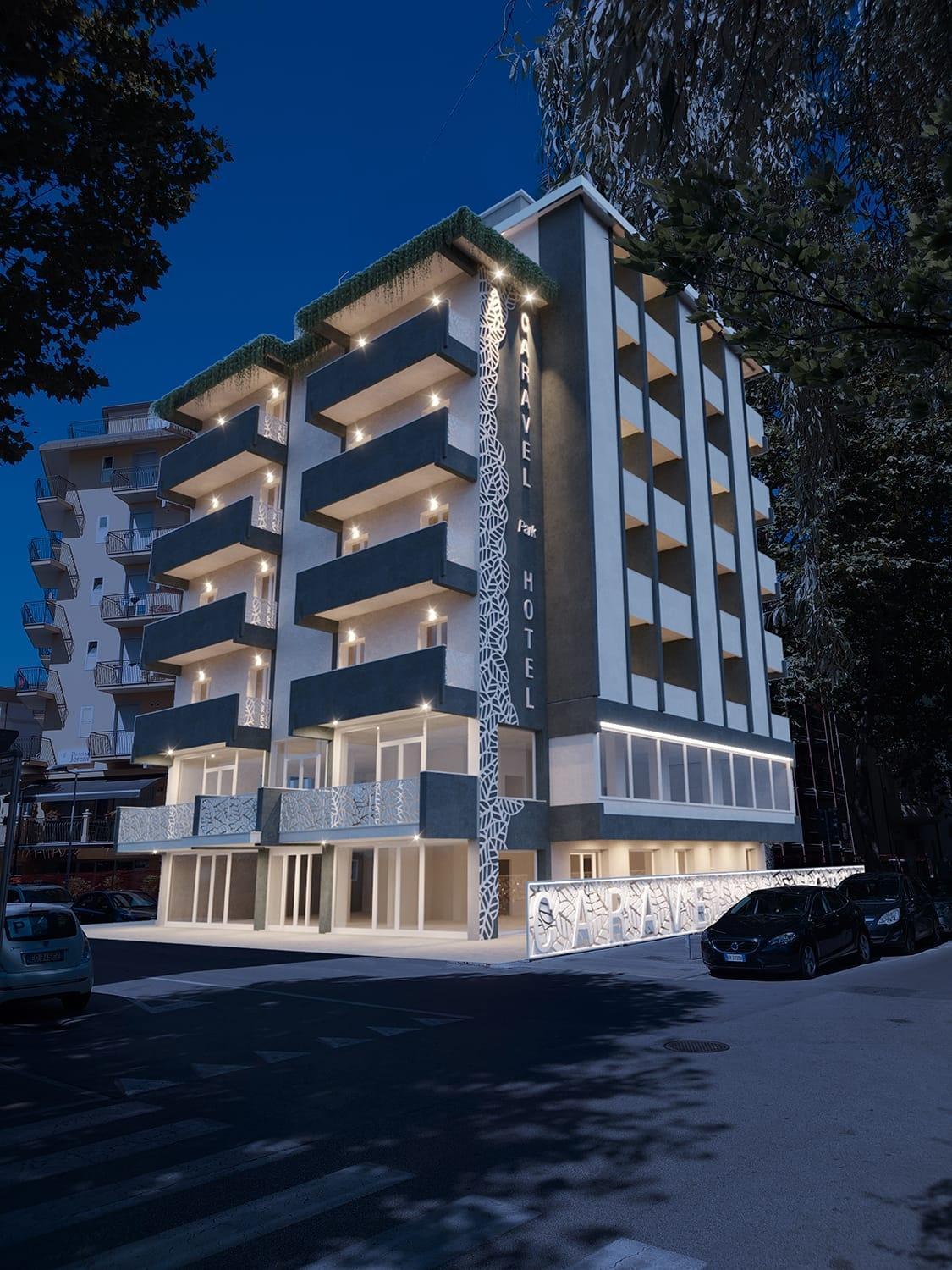 Hotel Caravel Park Римини Екстериор снимка